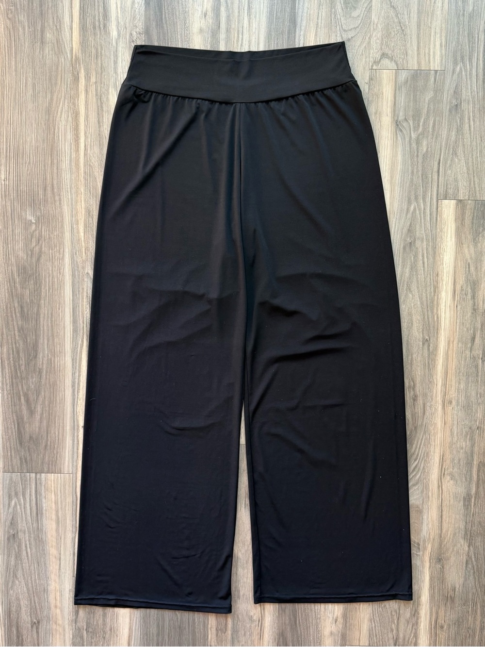 American Tall Pull-On Breezy Wide-Leg Pants in Black Size XL Tall (16-18)